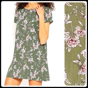 F21 Floral mini dress/maxi shirt